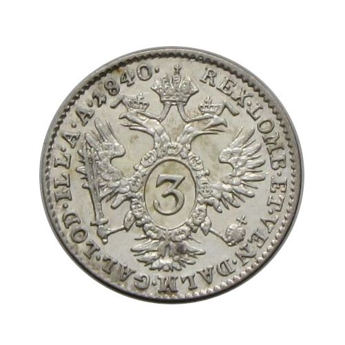 V. Ferdinánd 1840 A 3 krajcár