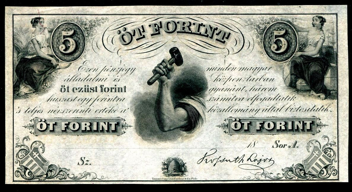 1852A 5 Forint - Emigráció