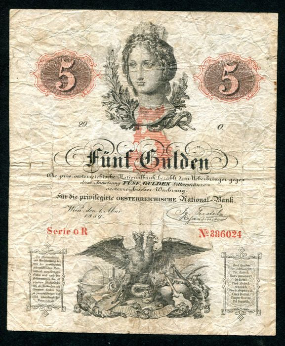 1859 5 Gulden