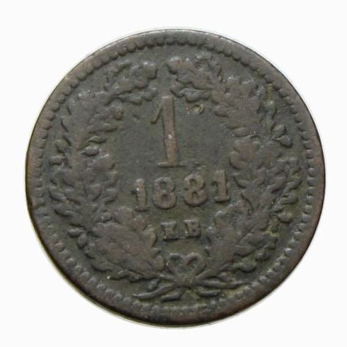 Ferenc József 1881KB 1 krajcár