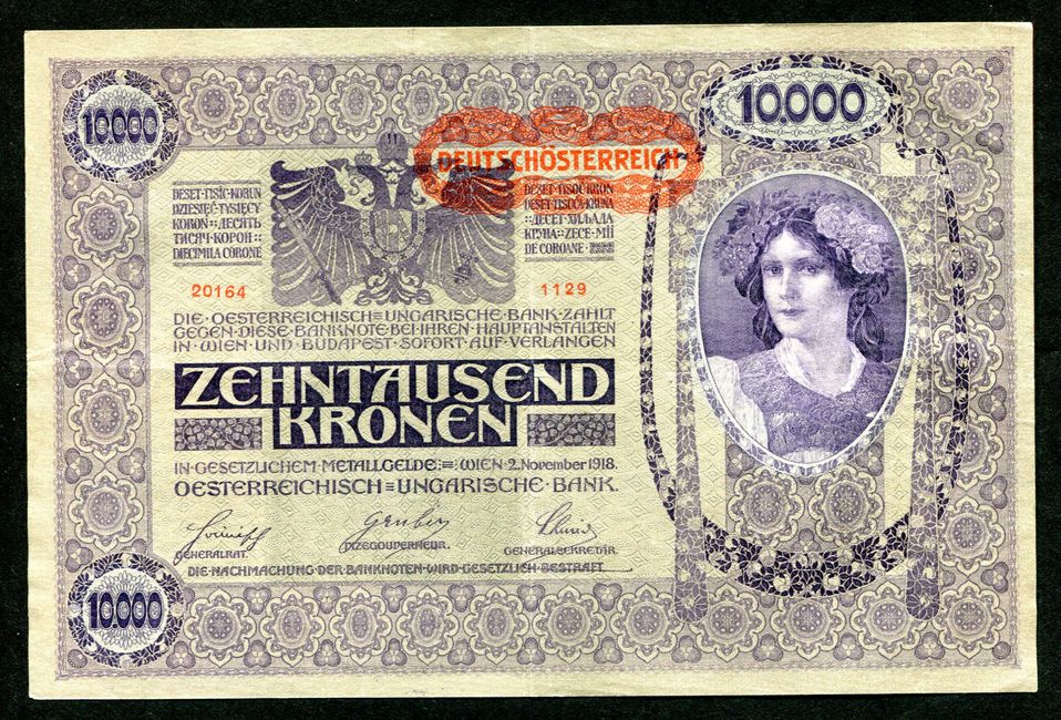 1918 10000 Korona II. típus DÖ fb