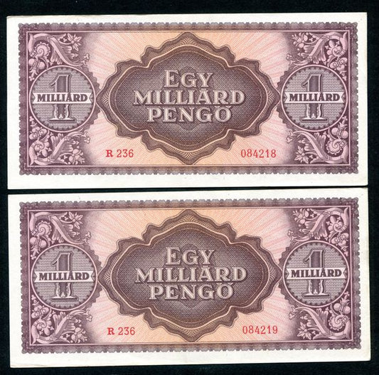1946 R 1 milliárd Pengő - sorszámkövető