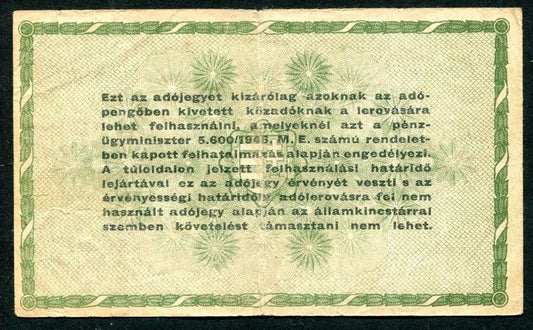 Adójegy 1946 50e Adópengő A