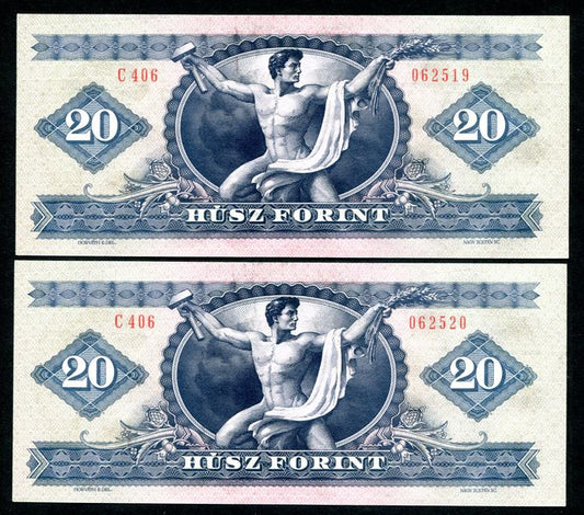 1980 C 20 Forint sorszámkövető