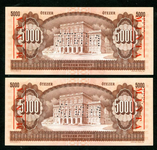 1995 J 5000 Forint MINTA - sorszámkövető