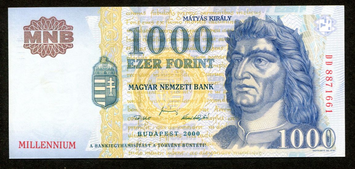 2000 1000 Forint DD Millennium