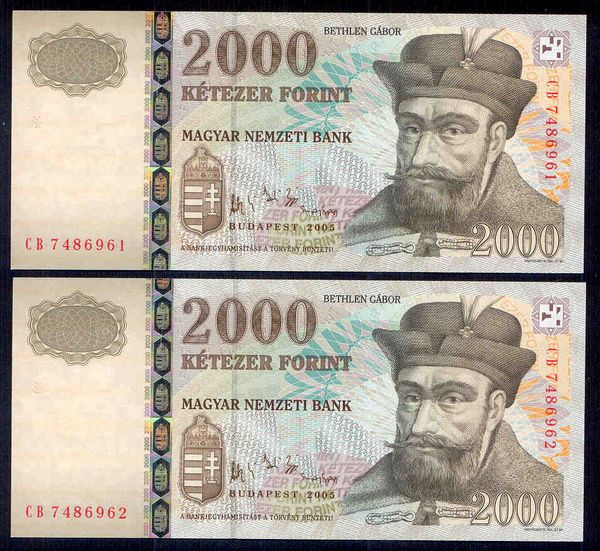 2005 2000 Forint CB - sorszámkövető