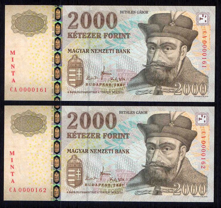 2007 2000 Forint CA MINTA - sorszámkövető