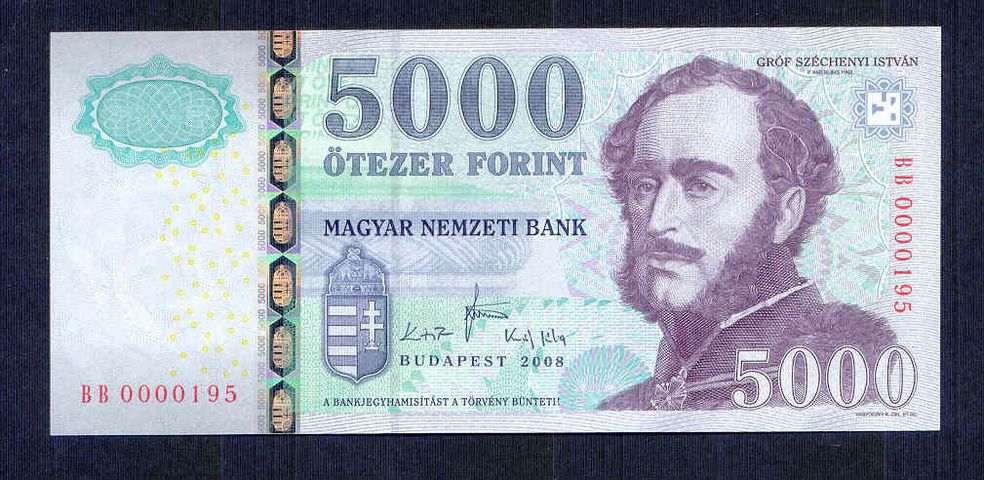 2008 5000 Forint BB - alacsony sorszám