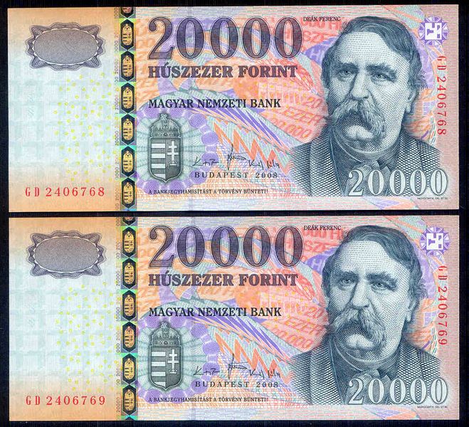 2008 20000 Forint GD - sorszámkövető