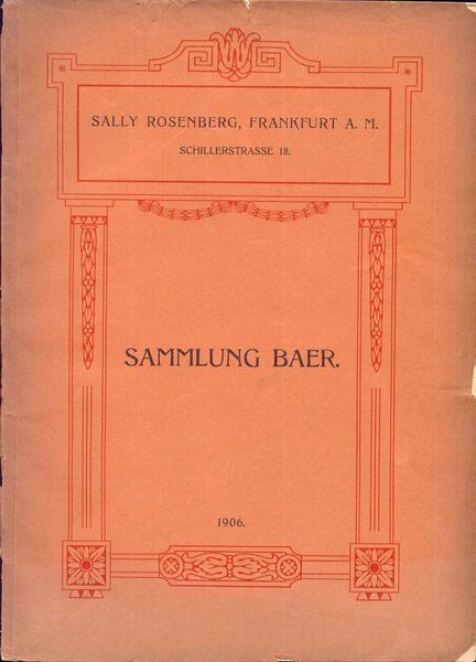 Aukció Rosenberg: Baer gyűjtemény