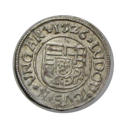 II. Lajos denár ÉH 673p 1526 KBP