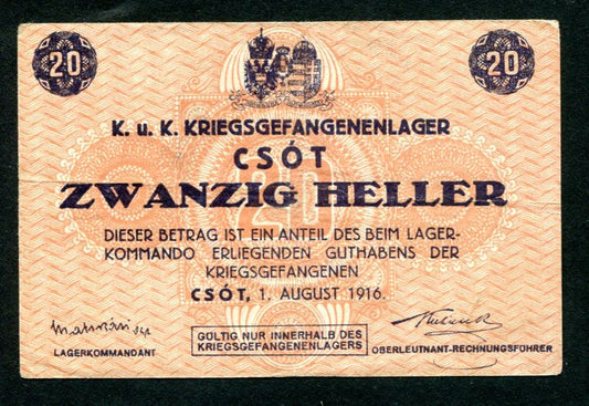 Hadifogolytábor - Csót 20 fillér