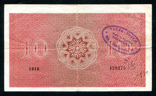 Donaustaat Noten 10 Korona - felülnyomva lottónak