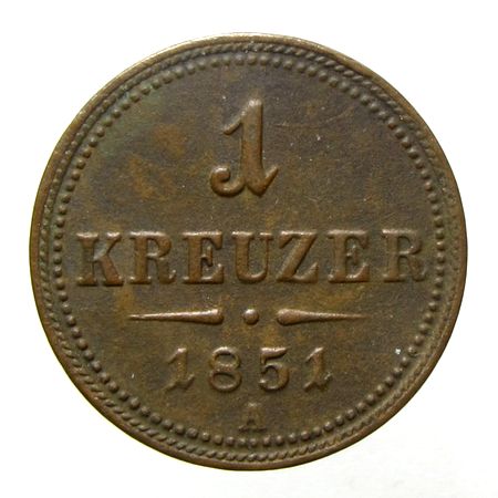 Ferenc József 1851A 1 krajcár