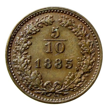 Ferenc József 1885 5/10 krajcár