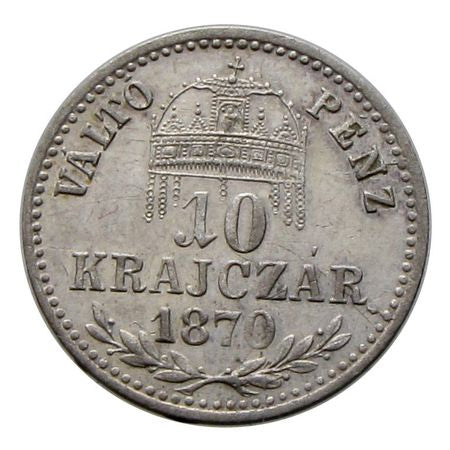 Ferenc József 1870KB 10 krajcár