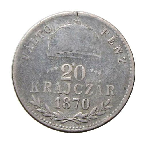 Ferenc József 1870KB 20 krajcár