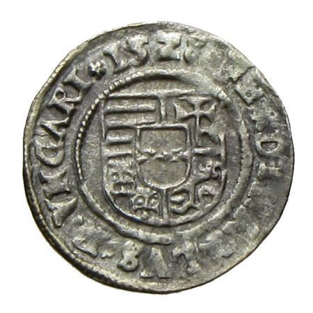 I. Ferdinánd 1528 rozetta - C - liliom denár