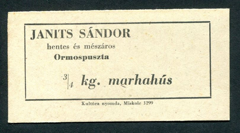 Ormospuszta Janits Sándor marhahús 3/4kg