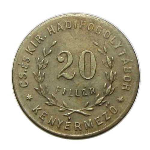 Hadifogolytábor - Kenyérmező 1915 20 fillér
