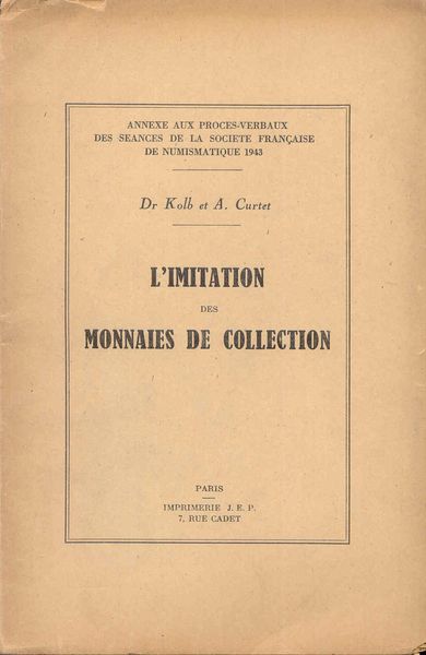 Kold-Curtet: L'imitation des monnaies..