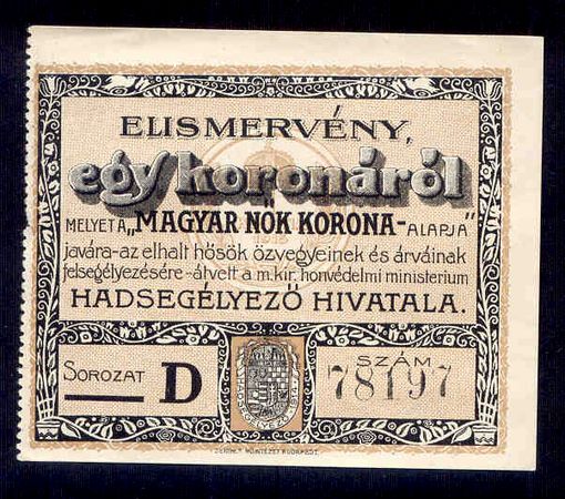 Magyar Nők Korona Alapja I. 1 Korona