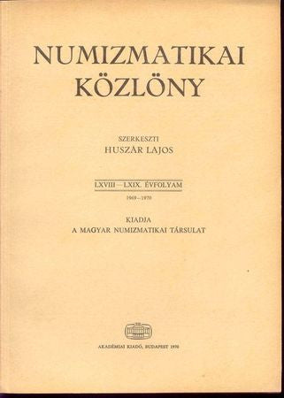 Numizmatikai Közlöny 1969-1970