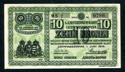 Hadifogolytábor - Ostffyasszonyfa II. 10 Korona