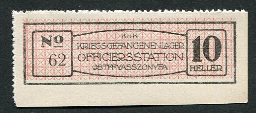 Hadifogolytábor - Ostffyasszonyfa I. 10 heller