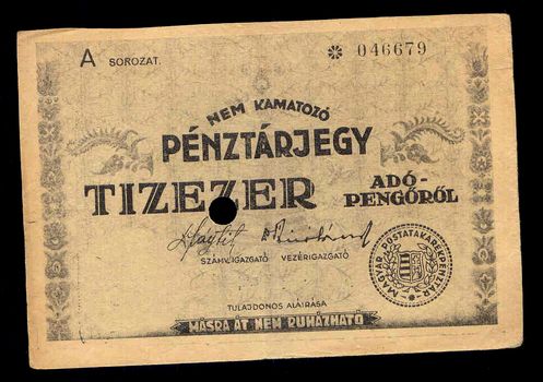 Pénztárjegy 1946 A 10000 Adópengõ - érvénytelen vov