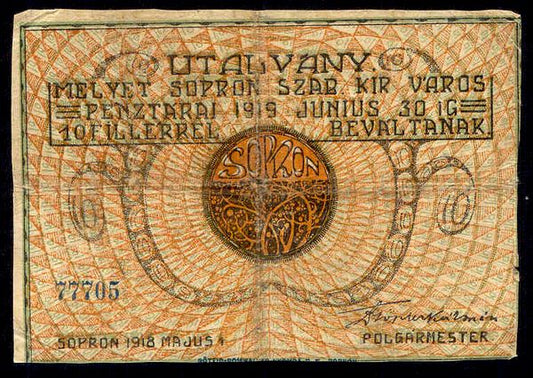 Sopron 1918 10 fillér