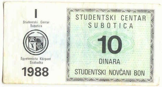 Szabadka Egyetemista Központ 1988