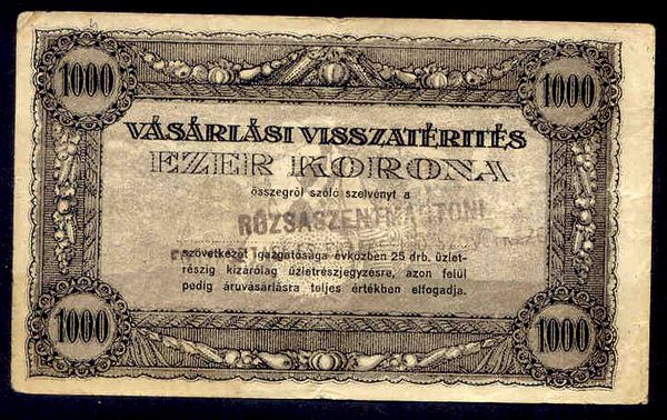 Vásárlási visszatérítés 1000 Korona