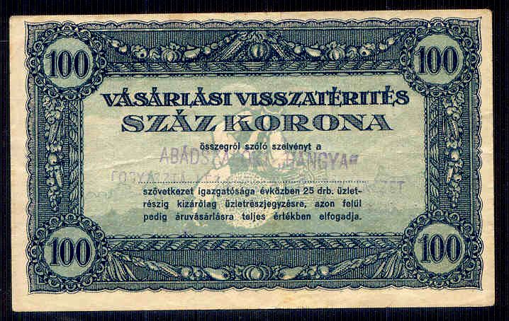 Vásárlási visszatérítés 100 Korona