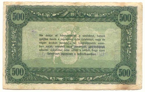 Vásárlási visszatérítés 500 Korona