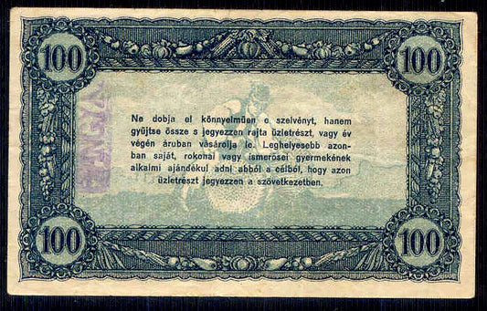 Vásárlási visszatérítés 100 Korona