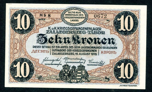 Hadifogolytábor - Zalaegerszeg 10 Korona