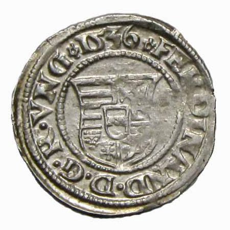 I. Ferdinánd 1536 KB denár