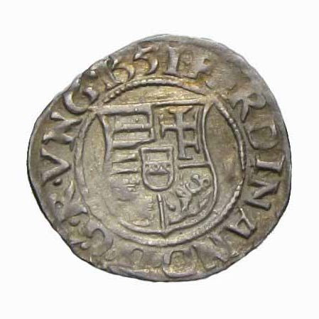 I. Ferdinánd 1551 KB denár