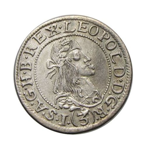 I. Lipót 1666 KB 3 krajcár