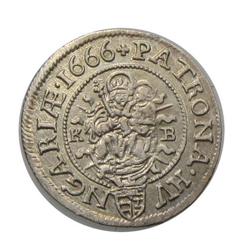 I. Lipót 1666 KB 3 krajcár