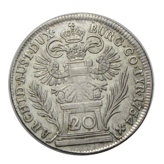 Mária Terézia 1754 KB 20 krajcár