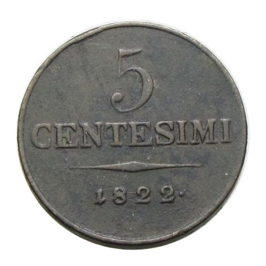 Ferenc 1822 M 5 centesimi