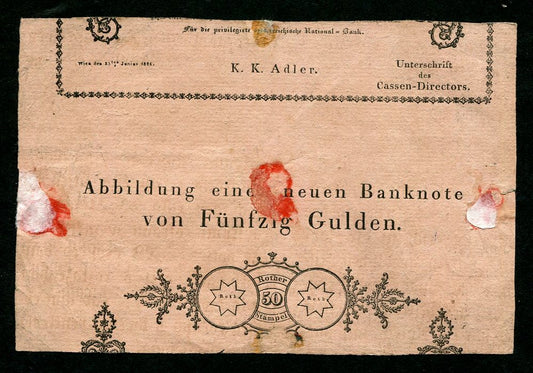 1825 100 Gulden Formular