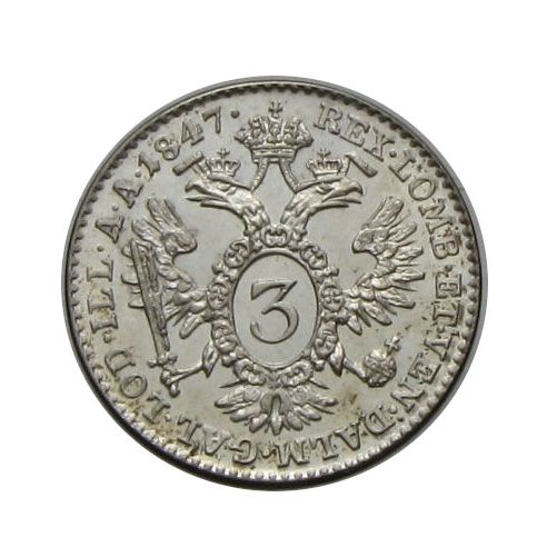V. Ferdinánd 1847 A 3 krajcár