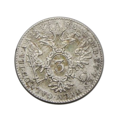 V. Ferdinánd 1847 C 3 krajcár