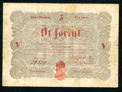 1848 5 Forint piros