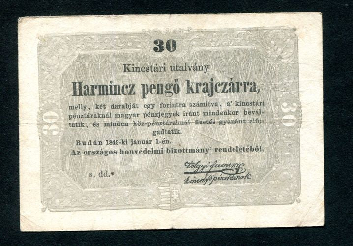 1849 30 krajcár