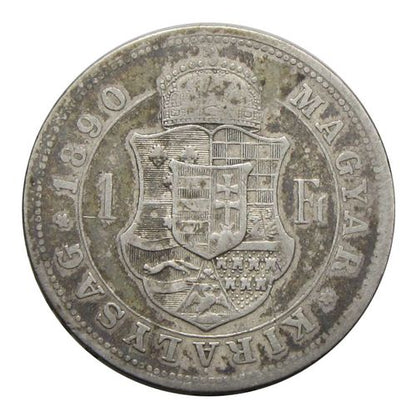 Ferenc József 1890KB 1 Forint - Fiume
